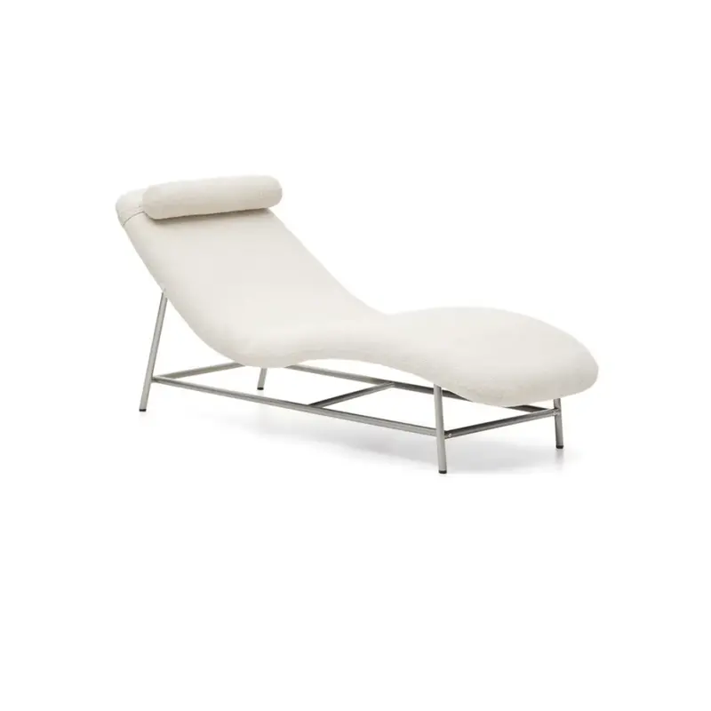 Osla Sandy Beige Fabric Lounger – Reclining Lounge Chair