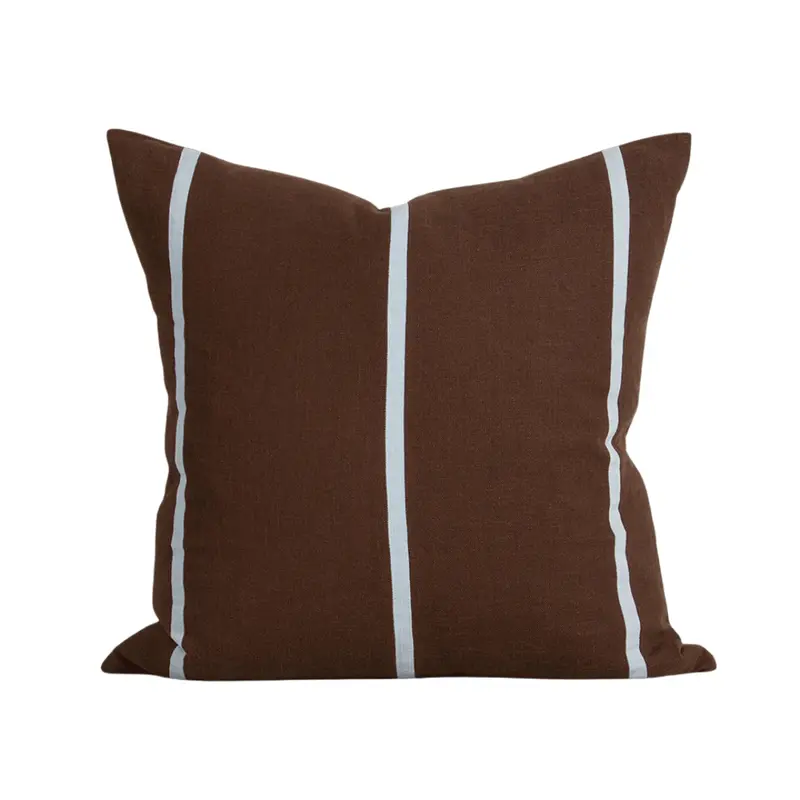 Otis Dual-Color Pillow: Chocolate & Sky Blue