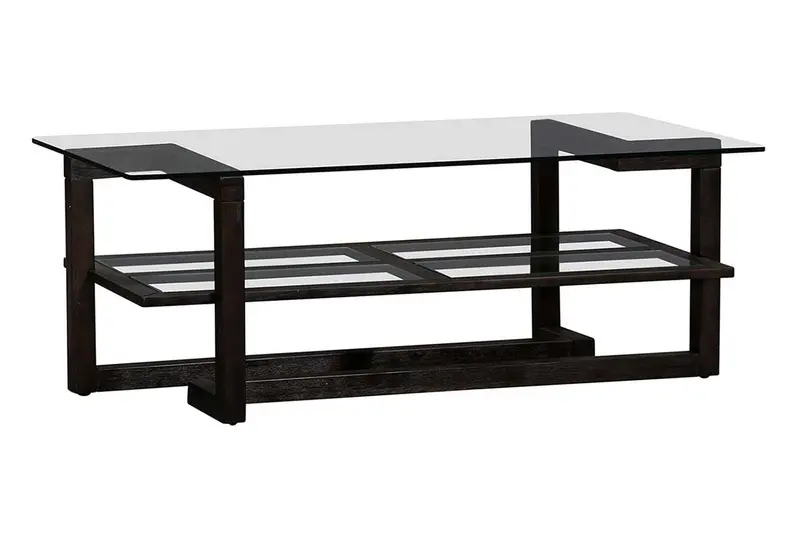 Parson Contemporary Glass-and-Wood Occasional Table Collection