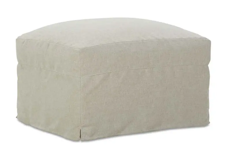 Paulette Designer-Style Slipcovered Ottoman Footstool – Coordinated Fabric Accent