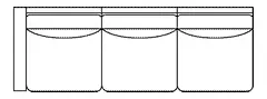 Paulette Left-Arm Fabric Large Sofa