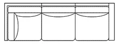 Paulette Right-Arm Corner Sofa – Modular Fabric Sectional Component