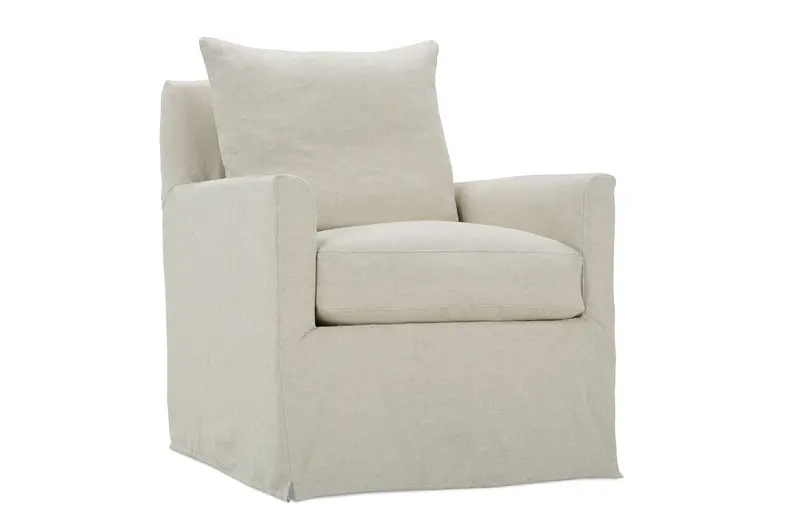 Paulette Slipcovered Fabric Club Chair – Tailored Fit & Easy-Care Cover