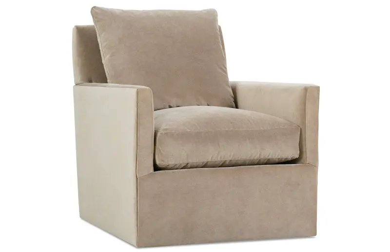 Paulette Swivel-Glider Upholstered Club Chair – Smooth Rotation & Gentle Rocking
