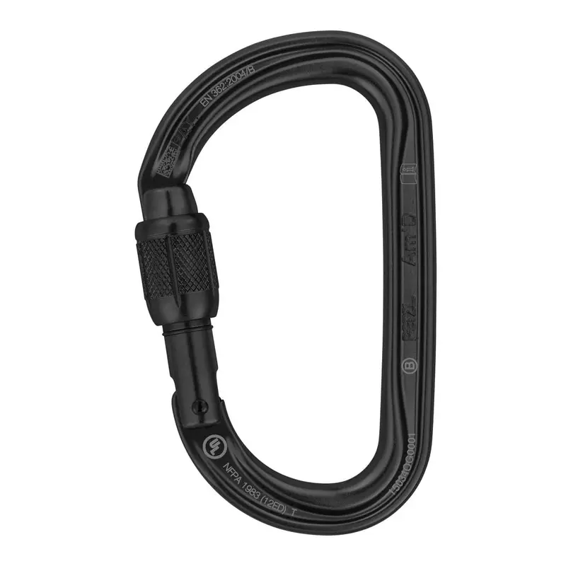 Petzl Am’D Asymmetrical Carabiner – Lightweight Screw-Lock Design