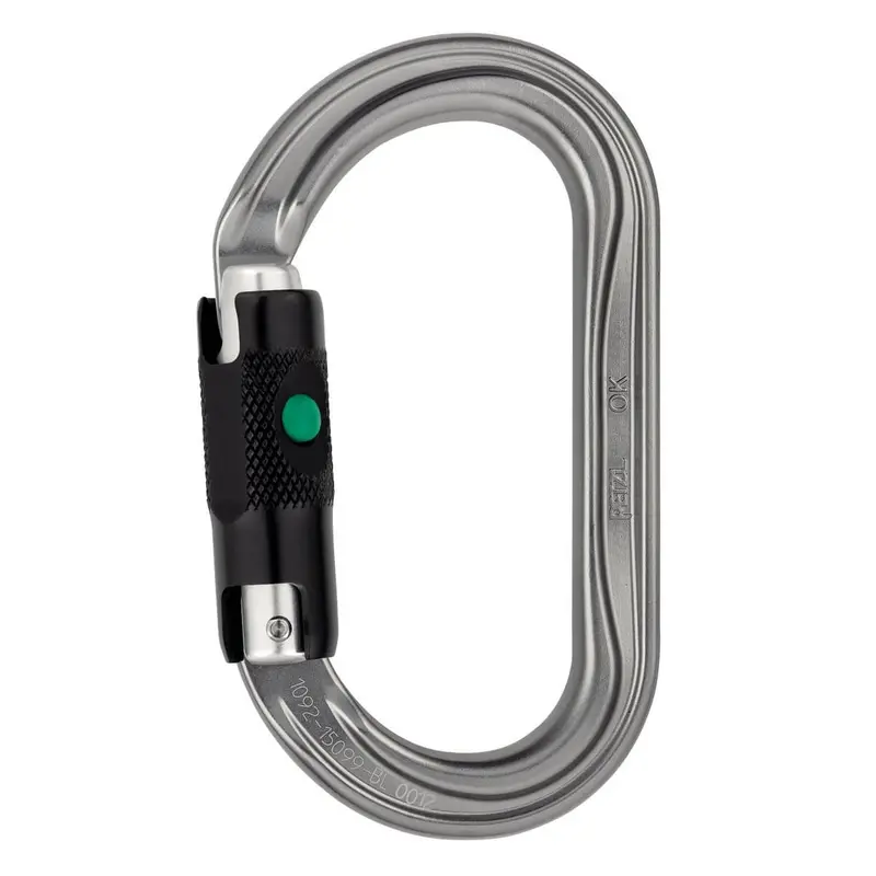 Petzl OK Ball-Lock Carabiner – Auto-Locking Oval for High-Security Applications