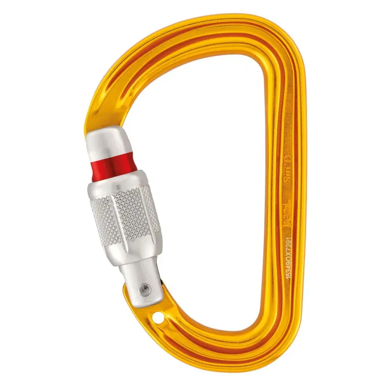 Petzl Sm’D Screw-Lock Carabiner – D-Shaped Aluminum Safety Clip
