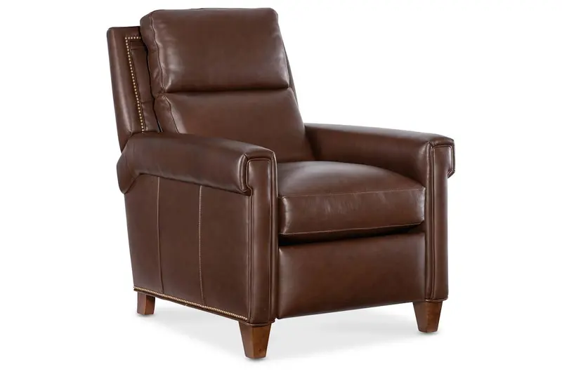Phillip Pillow-Back Leather Recliner – Transitional Style Chair