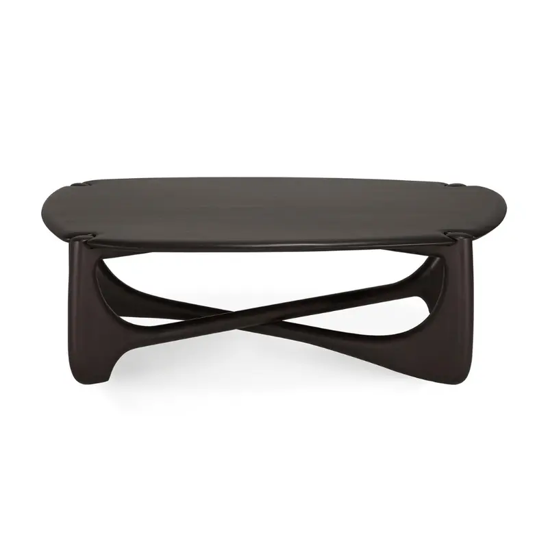 PI Pebble Mahogany Dark Brown Coffee Table