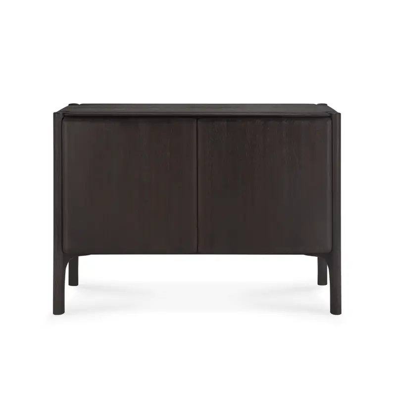 PI Small Teak Dark Brown Buffet Cabinet