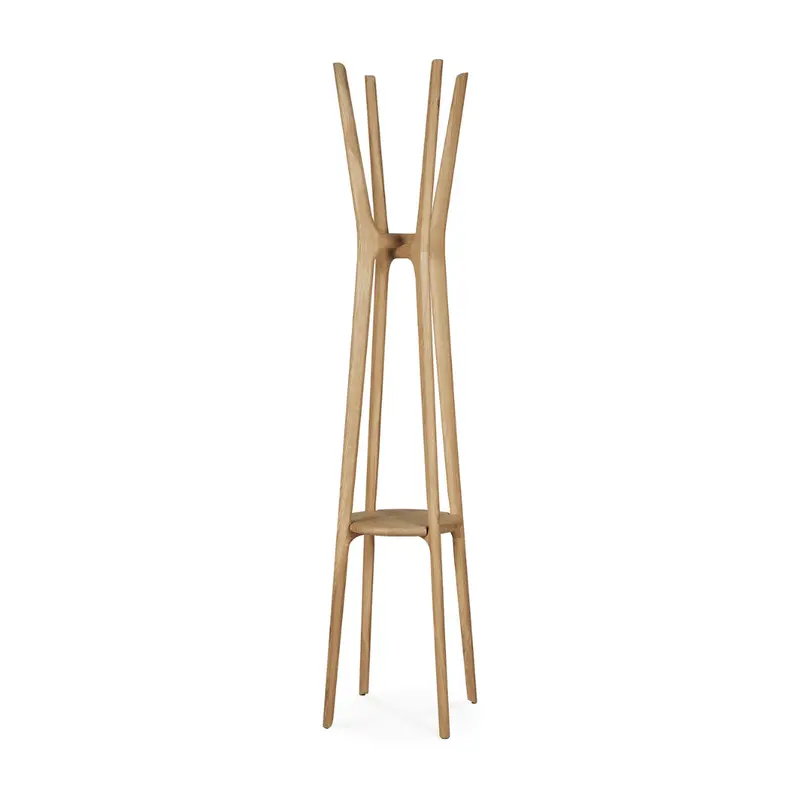 PI Solid Oak Coat Stand