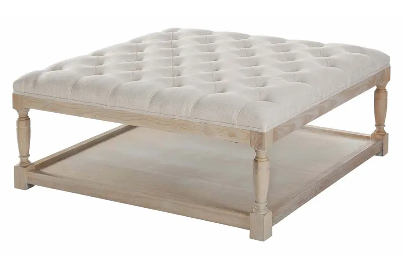 Pierce 42″ Tufted Square Ottoman – Quick Ship