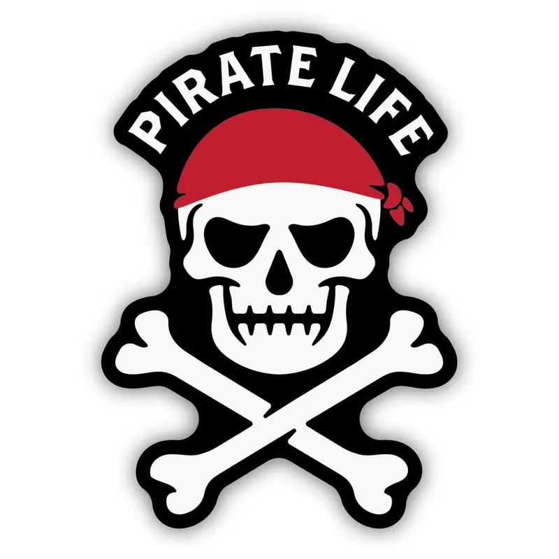Pirate-Themed Lifestyle Sticker
