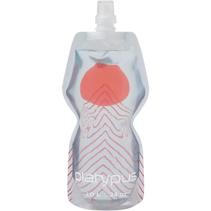 Platypus SoftBottle Collapsible Water Bottle – 1 Liter with Push-Pull Cap