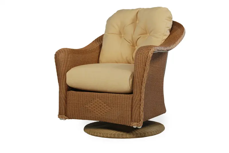 Reflections Wicker Swivel Rocking Chair for Decks and Patios