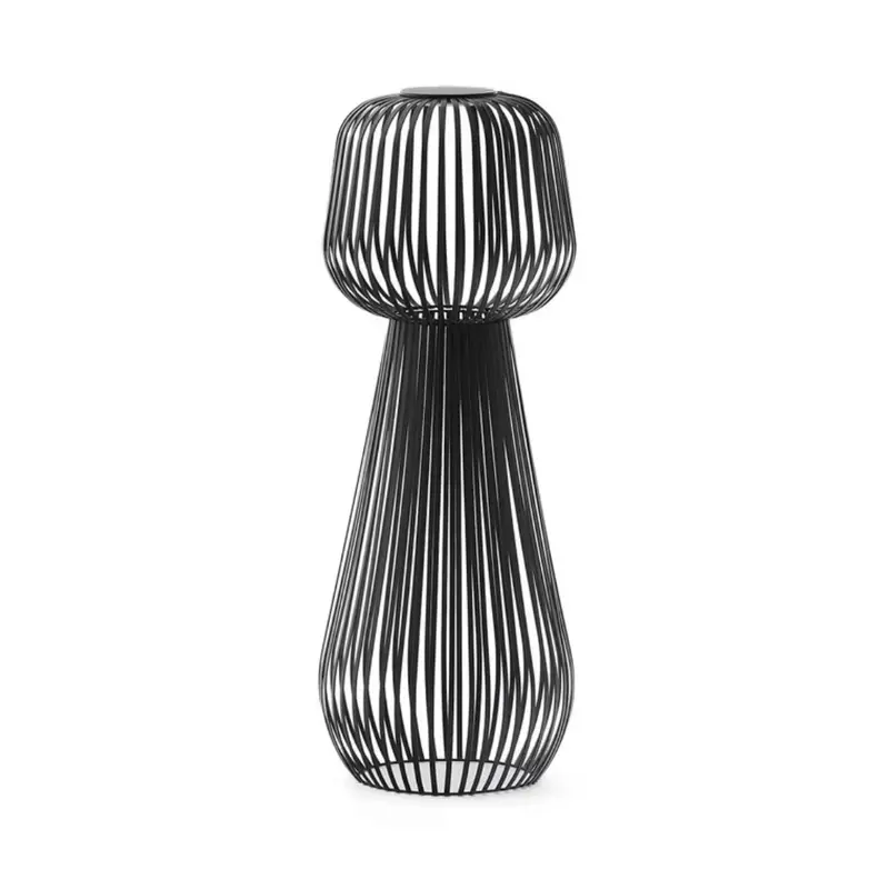 Reiba Energy-Efficient Solar Standing Lamp in Charcoal