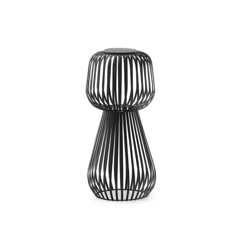 Reiba Weatherproof Solar Table Lamp in Charcoal Gray