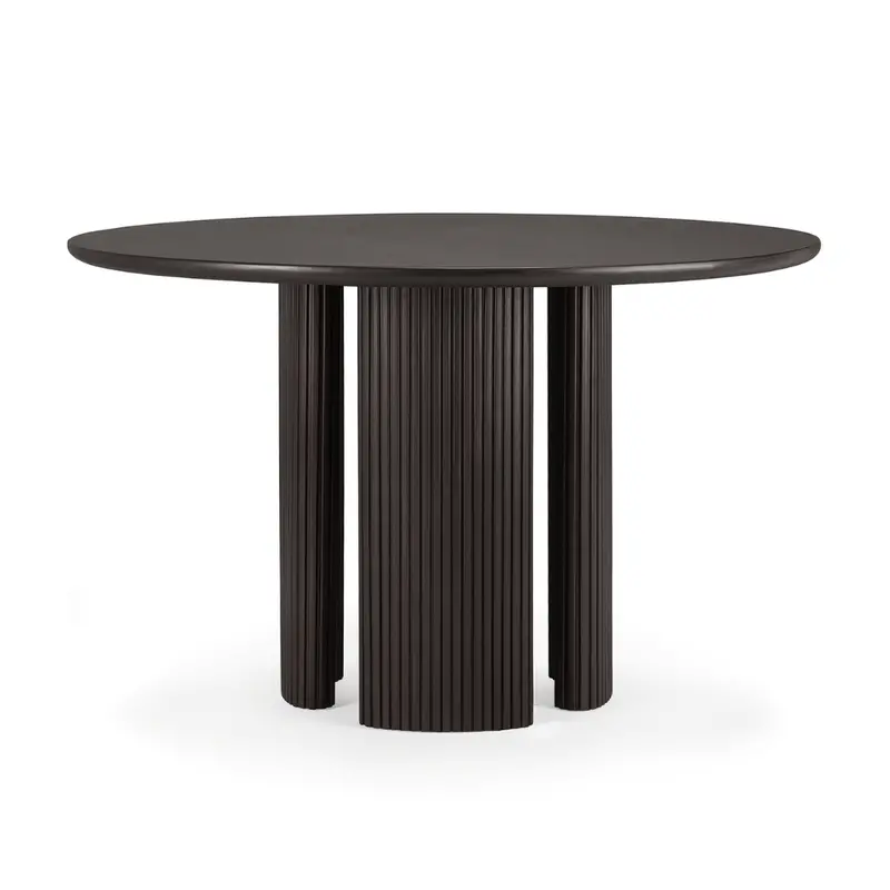 Roller Max Mahogany Dark Brown Round Dining Table