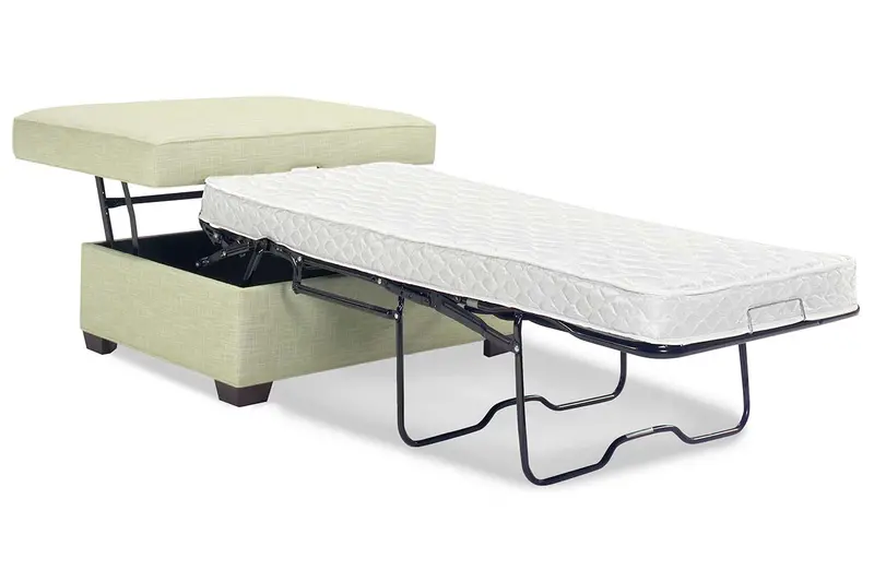 Rory Twin-Size Fabric Sleeper Ottoman with Upholstered Design