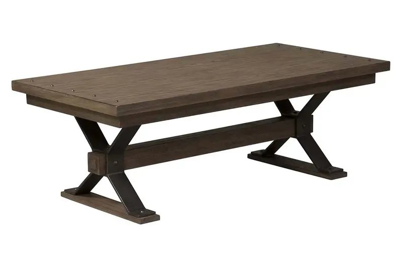 Rutherford Industrial Metal-and-Wood Occasional Table Set
