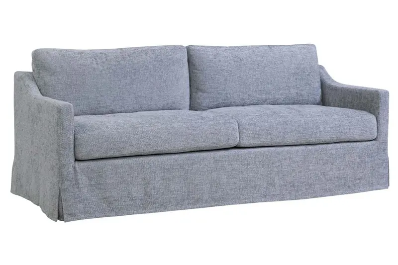 Sagamore Mineral Slipcovered Sofa – 86″ Quick-Ship Track-Arm Style