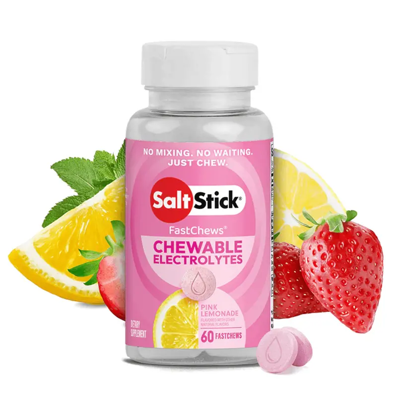 SaltStick Pink Lemonade Fast Chews – 60-Count Electrolyte Supplement