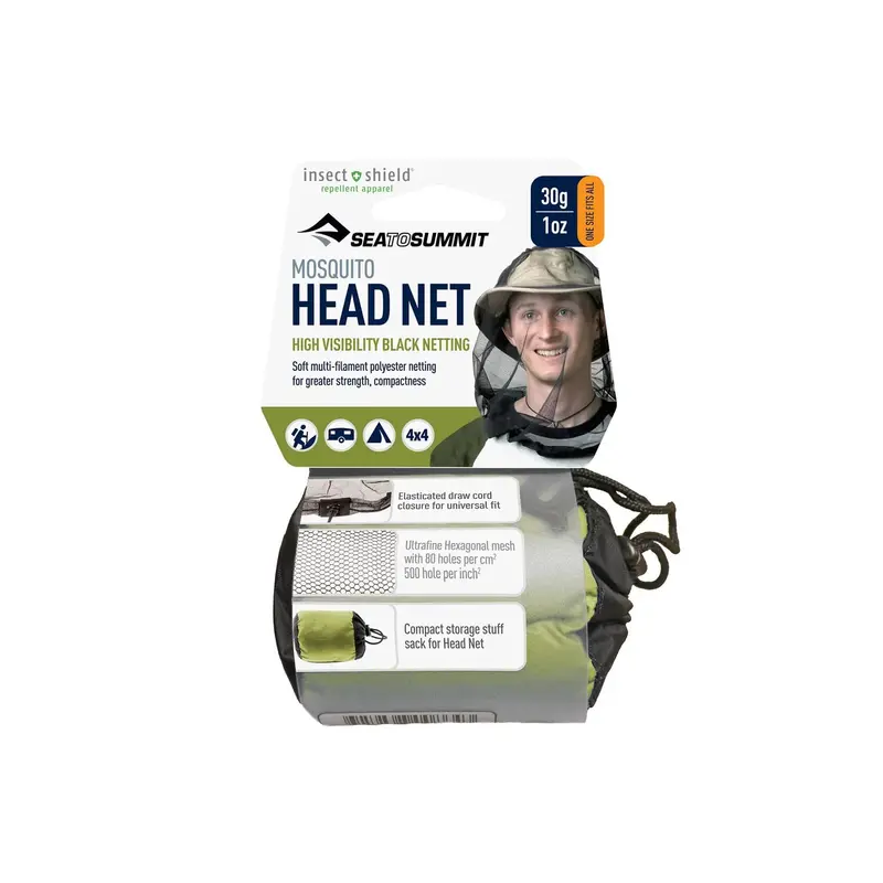Sea to Summit Standard Mosquito Head Net – Lightweight Bug Barrier for Hiking & Camping