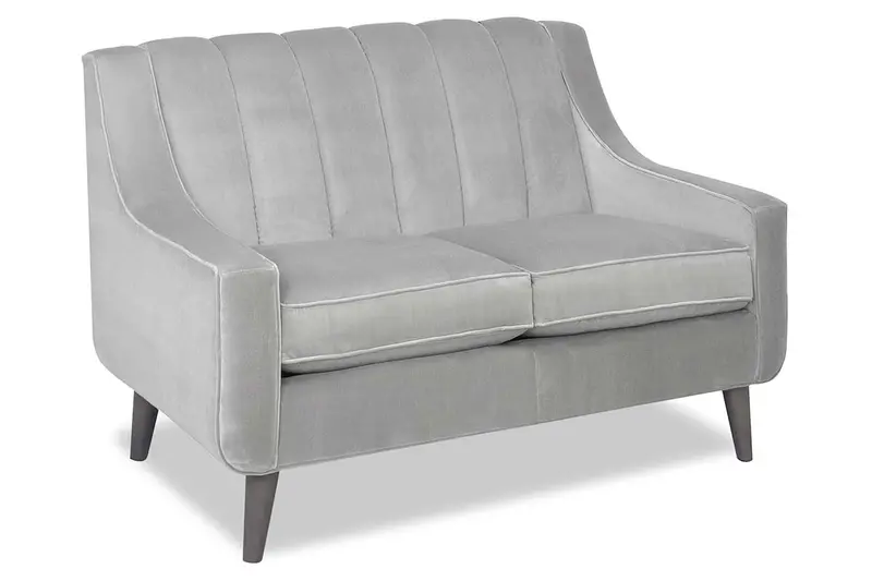 Serafina 58″ Modern Fabric Loveseat with Vertical Ribbing