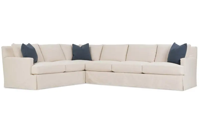Sierra Oversized Track-Arm Sectional Sofa with Removable Slipcovers