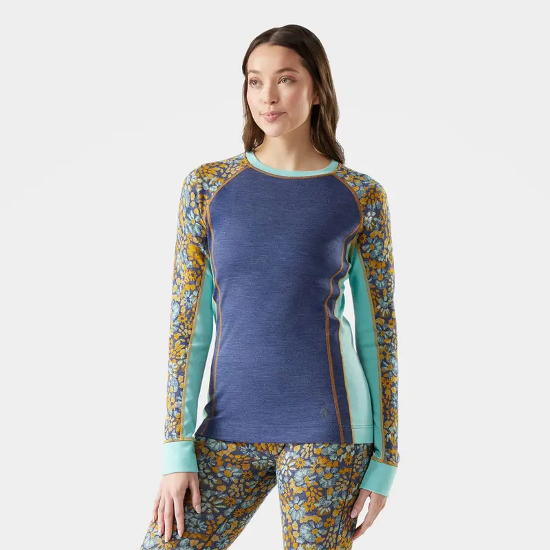Smartwool Women’s Colorblocked Thermal Merino Base Layer Crew