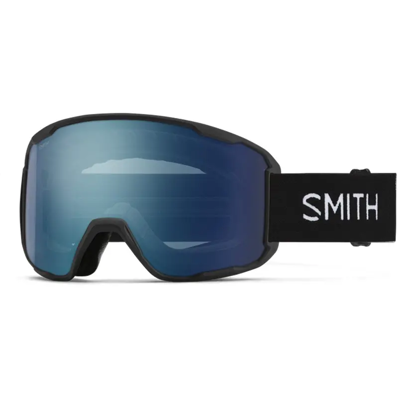 Smith Preview Low Bridge Fit Black/ChromaPop Everyday Blue Mirror Ski & Snowboard Goggles