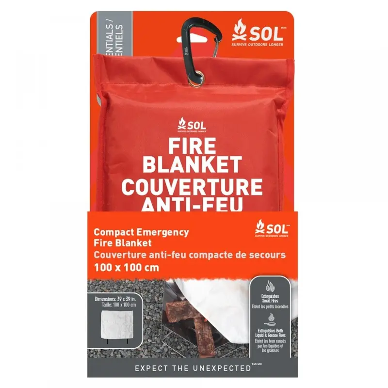 SOL Compact Emergency Fire Blanket for On-the-Go Safety