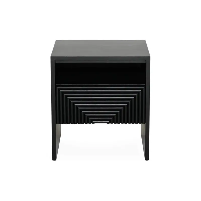 Specter Black Bedside Table – Space-Saving Nightstand