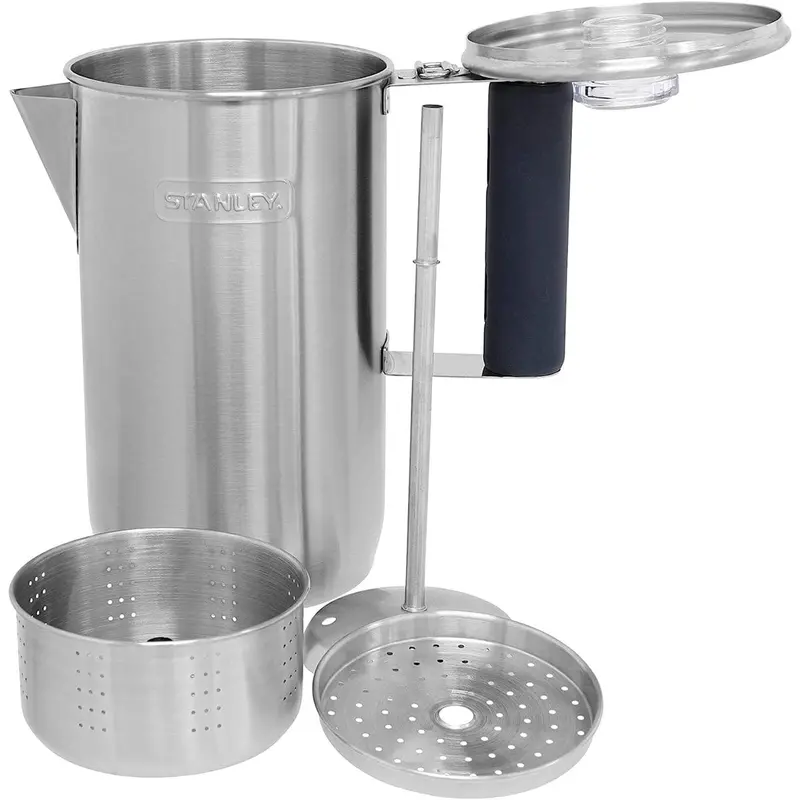 Stanley Cool-Grip Stainless Steel Camp Percolator for Stovetop Brewing