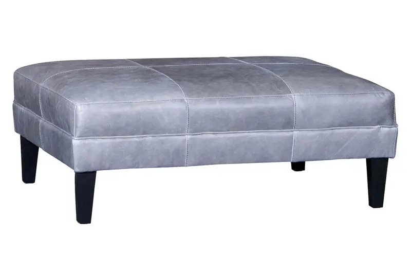 Stefan Rectangular Leather Ottoman – 36″, 42″, or 46″ Options