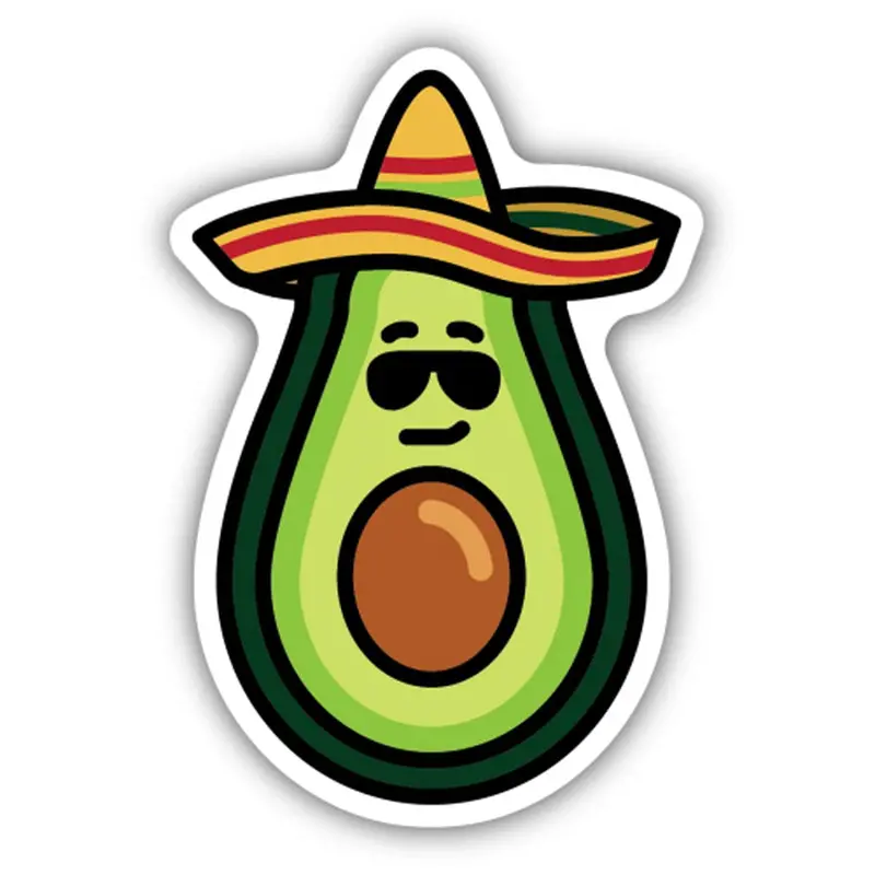 Stickers Northwest Avocado Wearing a Sombrero Sticker