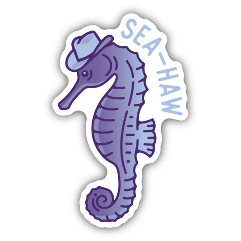 Stickers Northwest Sea Hawk Cowboy Marine Mascot Sticker