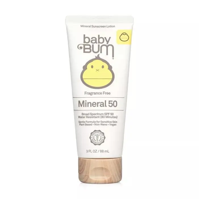 Sun Bum Baby Bum Mineral Sunscreen Lotion SPF 50 – Unscented, 3 oz