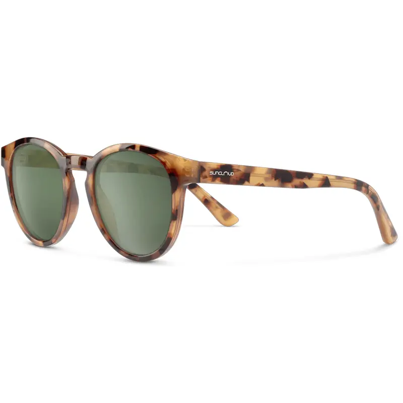 Suncloud Barnes Polarized Sunglasses – Yellow Tortoise Frame w/ Gray-Green Lenses