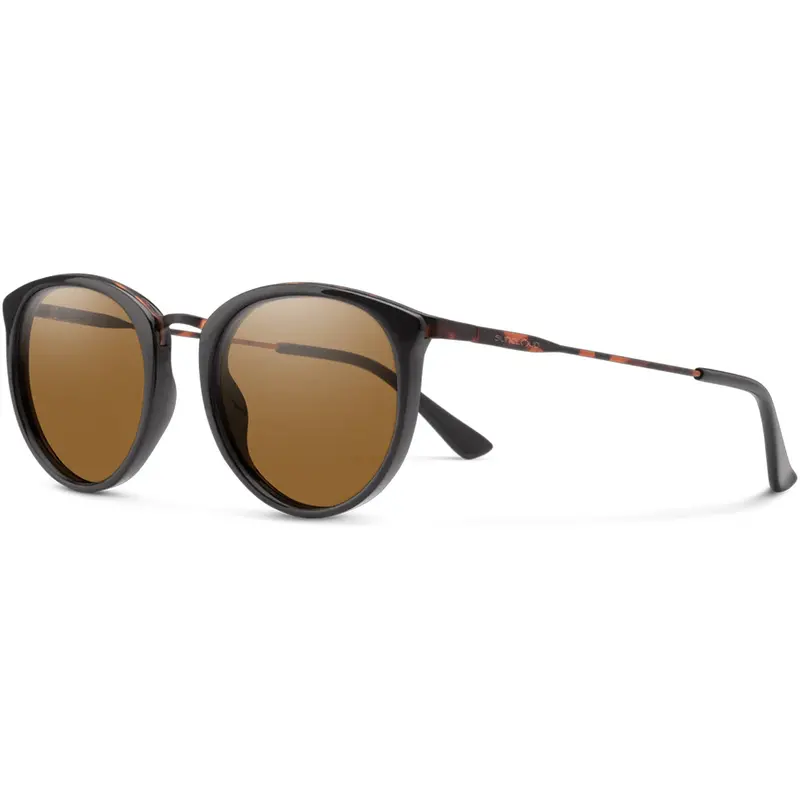 Suncloud Dana Polarized Sunglasses – Black Metal/Tortoise Frame w/ Brown Lenses