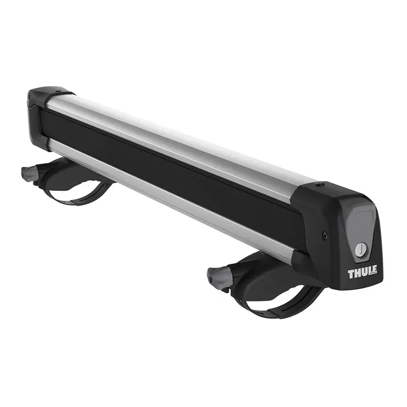Thule Snowpack 6 Ski & Snowboard Carrier – Large-Capacity Rooftop Box, Silver Finish