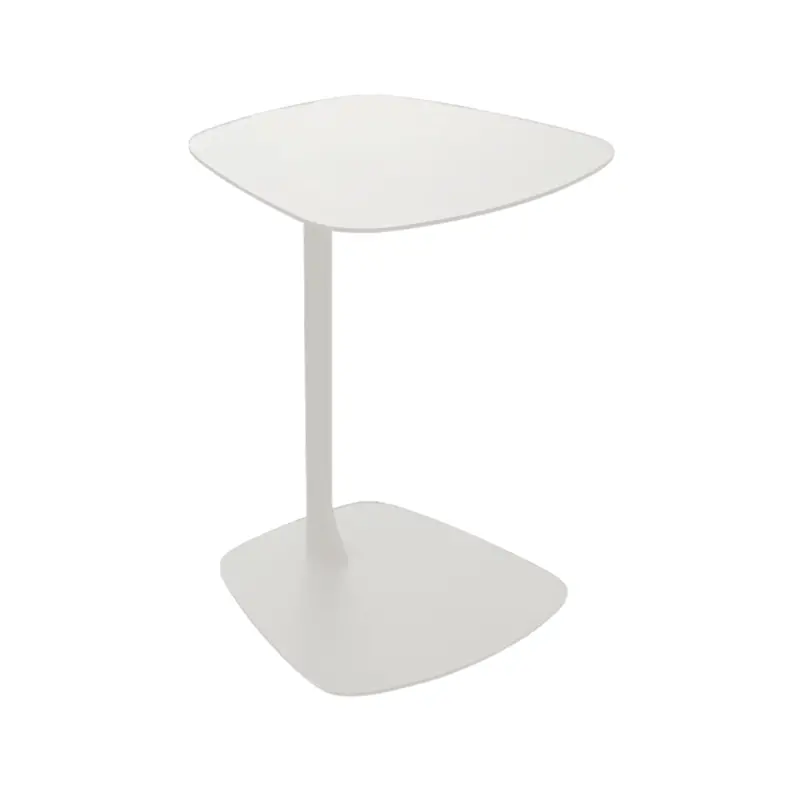 Timmy Compact Side Table in Matte White
