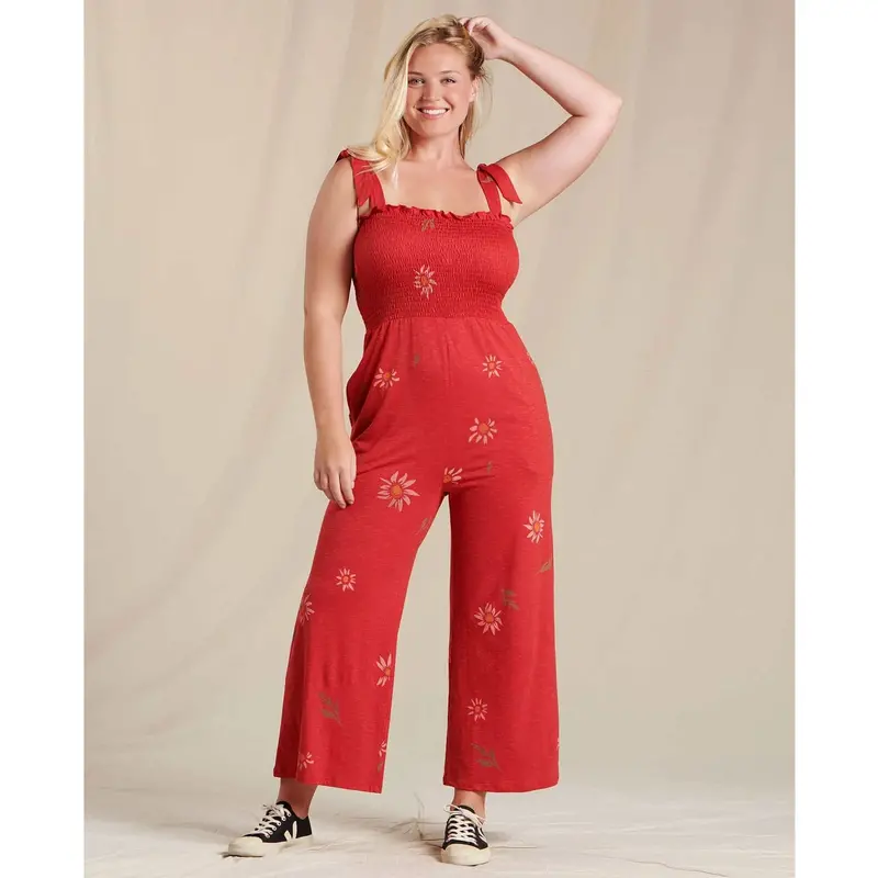 Toad & Co Gemina Women’s Sleeveless Jumpsuit – Breathable Hemp Fabric