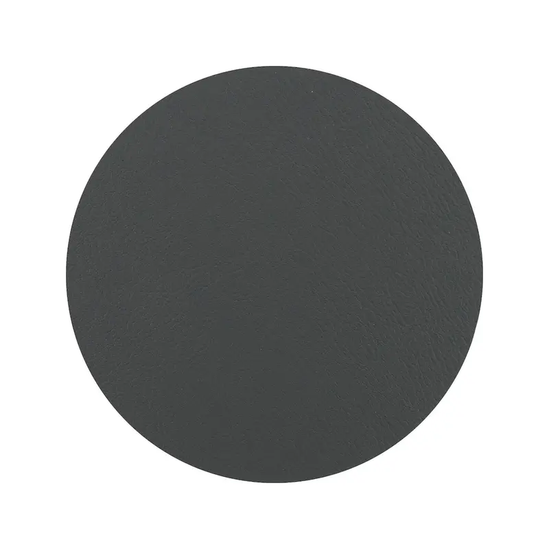 Togo-Inspired Faux Leather Coaster Set – Grey