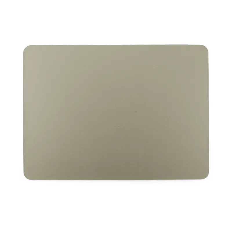 Togo-Style Faux Leather Placemats – Taupe Set