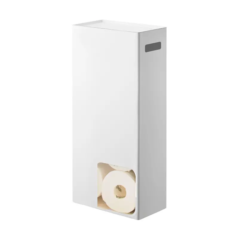 Tower White Toilet Paper Holder – Wall-Mounted Bathroom Accessory