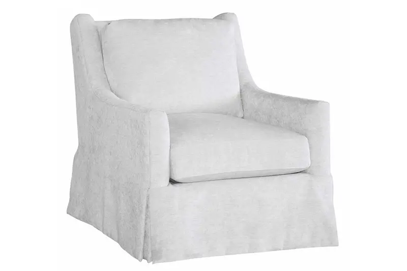Trinity Swivel Armchair with Sloping Track Arms – Quick Ship Fabric