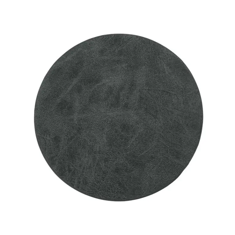 Truman Black Faux Leather Coaster Set (Set of 4)