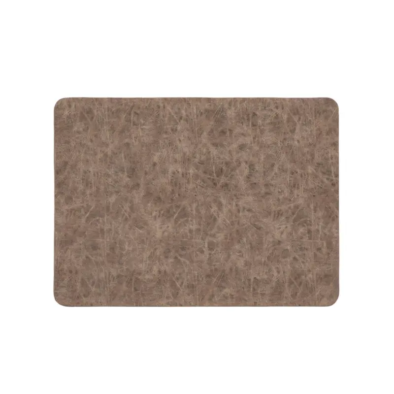 Truman Faux Leather Placemats – Rich Coffee Tone Set