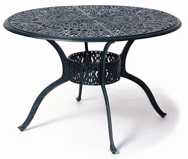 Tuscany 48-Inch Cast Aluminum Dining Table – Rustic-Chic Outdoor Design